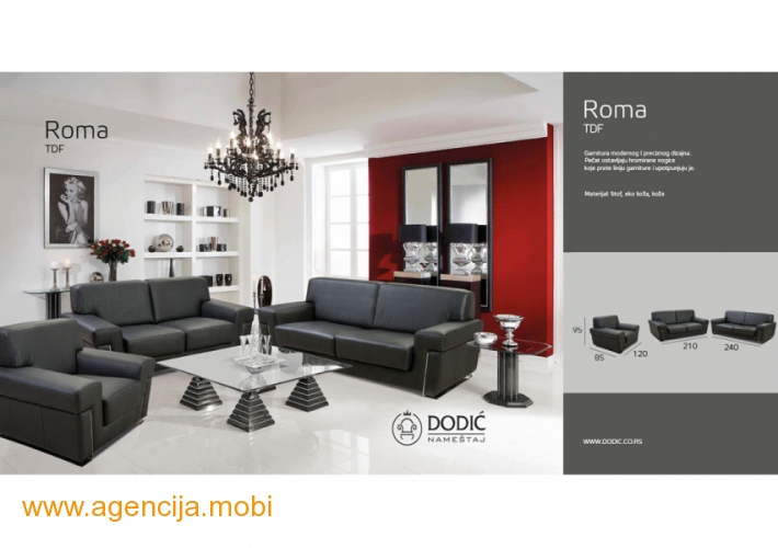 Roma trosed dvosed i fotelja